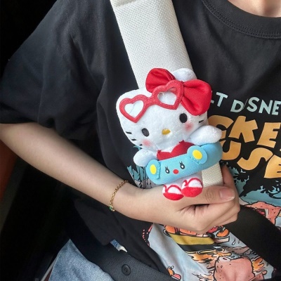 可爱毛绒安全带护肩套泳圈kt高级保护套车内可爱脖汽车装饰防勒汽
