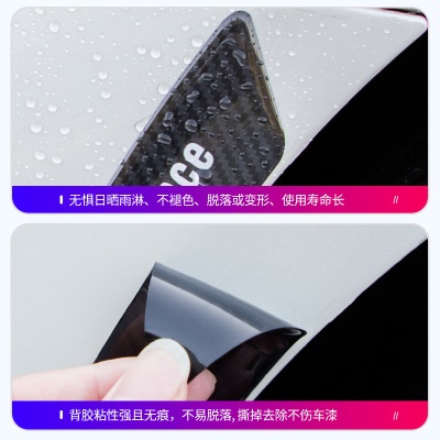 跨境新款汽车轮眉反光贴防撞条装饰车贴车身防刮防水通用汽车胶贴