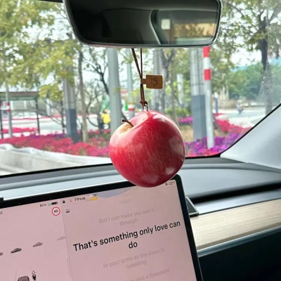 【图案贴纸随机图案】红苹果-车挂