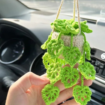 白色篮子+荧光绿 镂空叶子