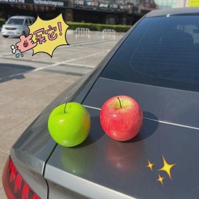 仿真苹果水果汽车摆件车载中控台平安摆件电动车内外圣诞节装饰品