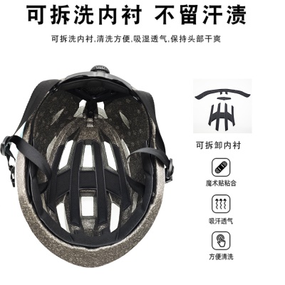 厂家批发骑行头盔一体成型成人男女公路车单车自行车头盔跨境认证