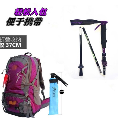 Paceleader领路人现货五节折叠登山杖徒步爬山拐杖手杖户外装备
